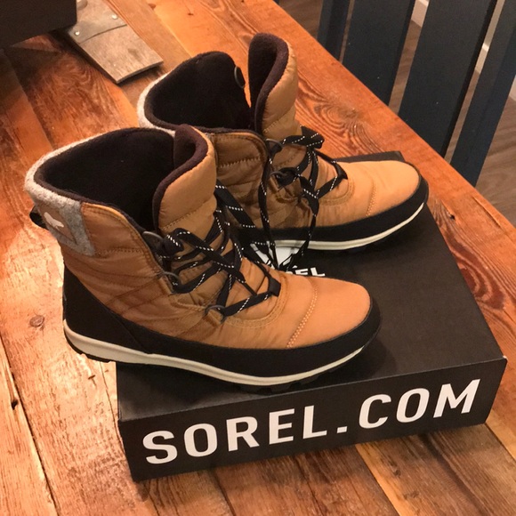 Sorel Whitney short lace boots elk 7.5 - Picture 1 of 8